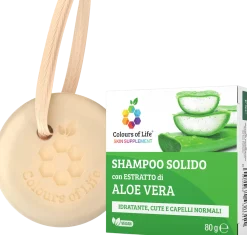 Colours of Life Shampoo Solido all'Aloe Vera, 80 g