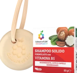 Colours of Life Shampoo Solido alla Vitamina B5, 80 g