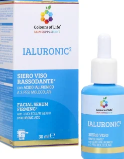 Colours of Life Siero Viso Rassodante con Acido Ialuronico, 30 ml