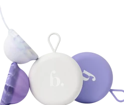 Comfydisc - Dischi Mestruali con Cordino di Rimozione, Viola (2 pezzi)