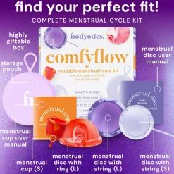 Comfyflow - Set per il Ciclo (Dischi e Coppetta), 5 pezzi