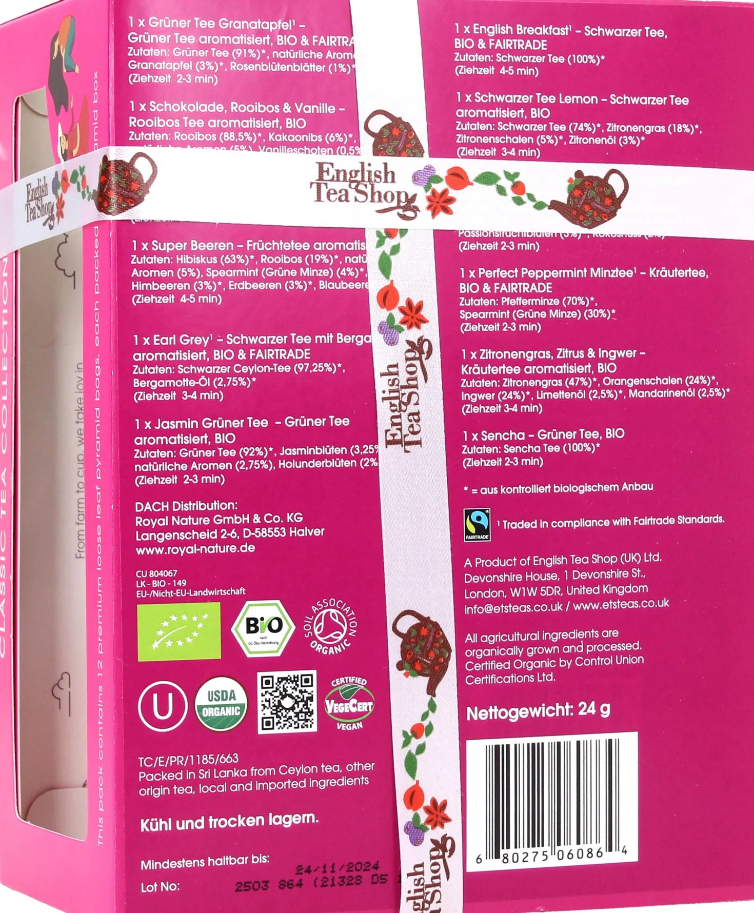 Confezione Regalo Bio - Classic, 12 bustine piramidali (24 g) (288 g)