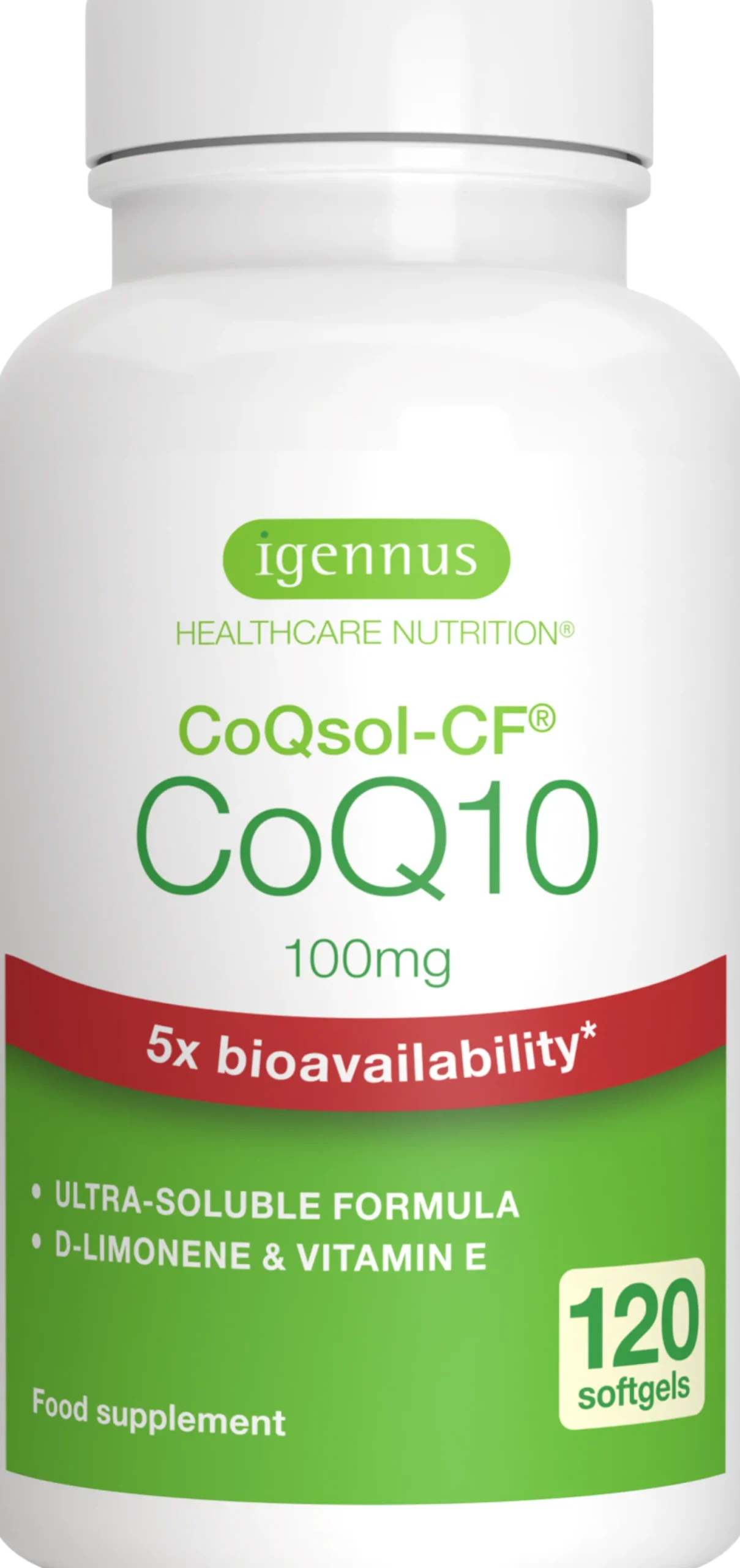 CoQsol-CF® CoQ10, 120 softgel