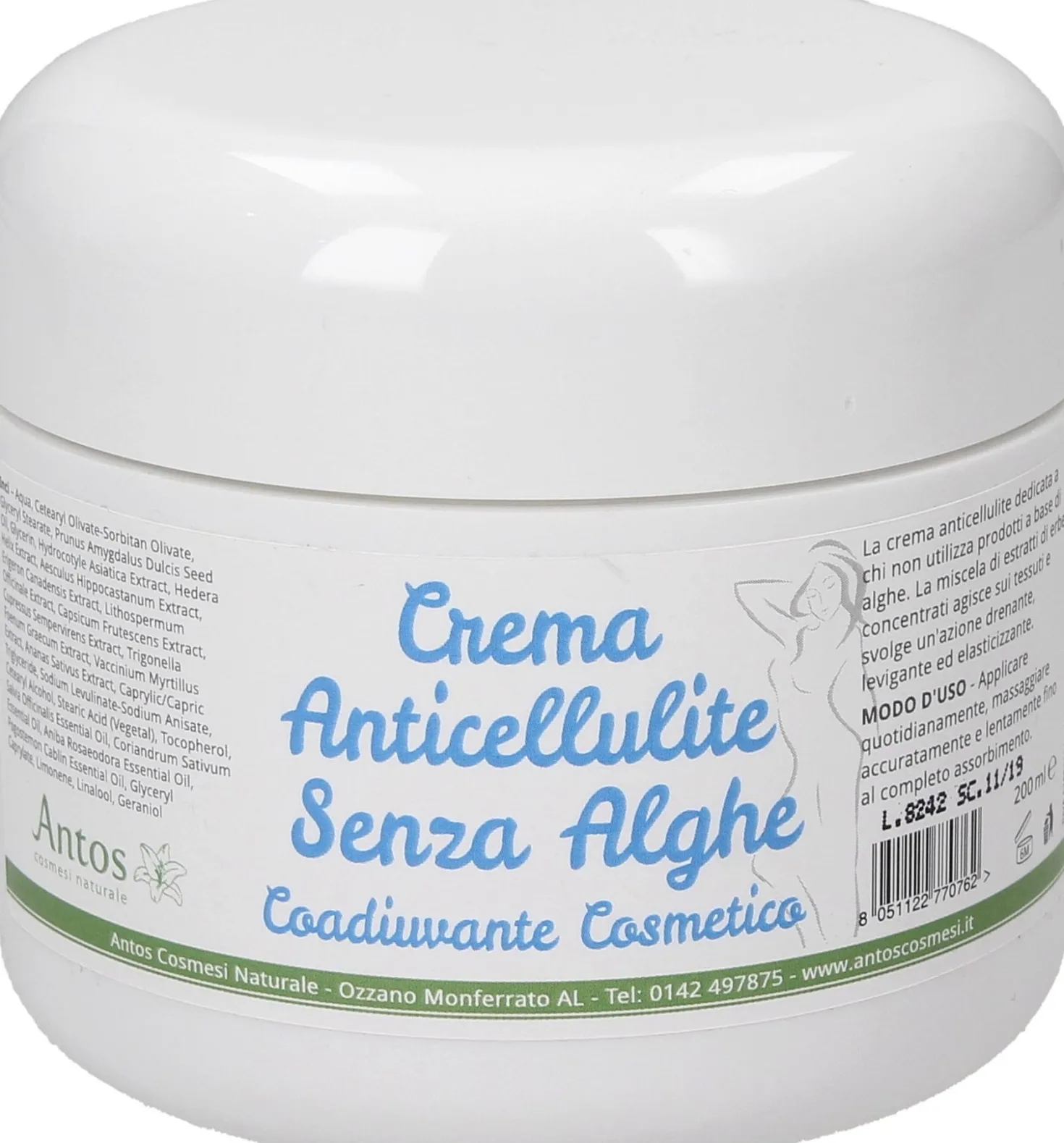 Crema Anticellulite Senza Alghe, 200 ml
