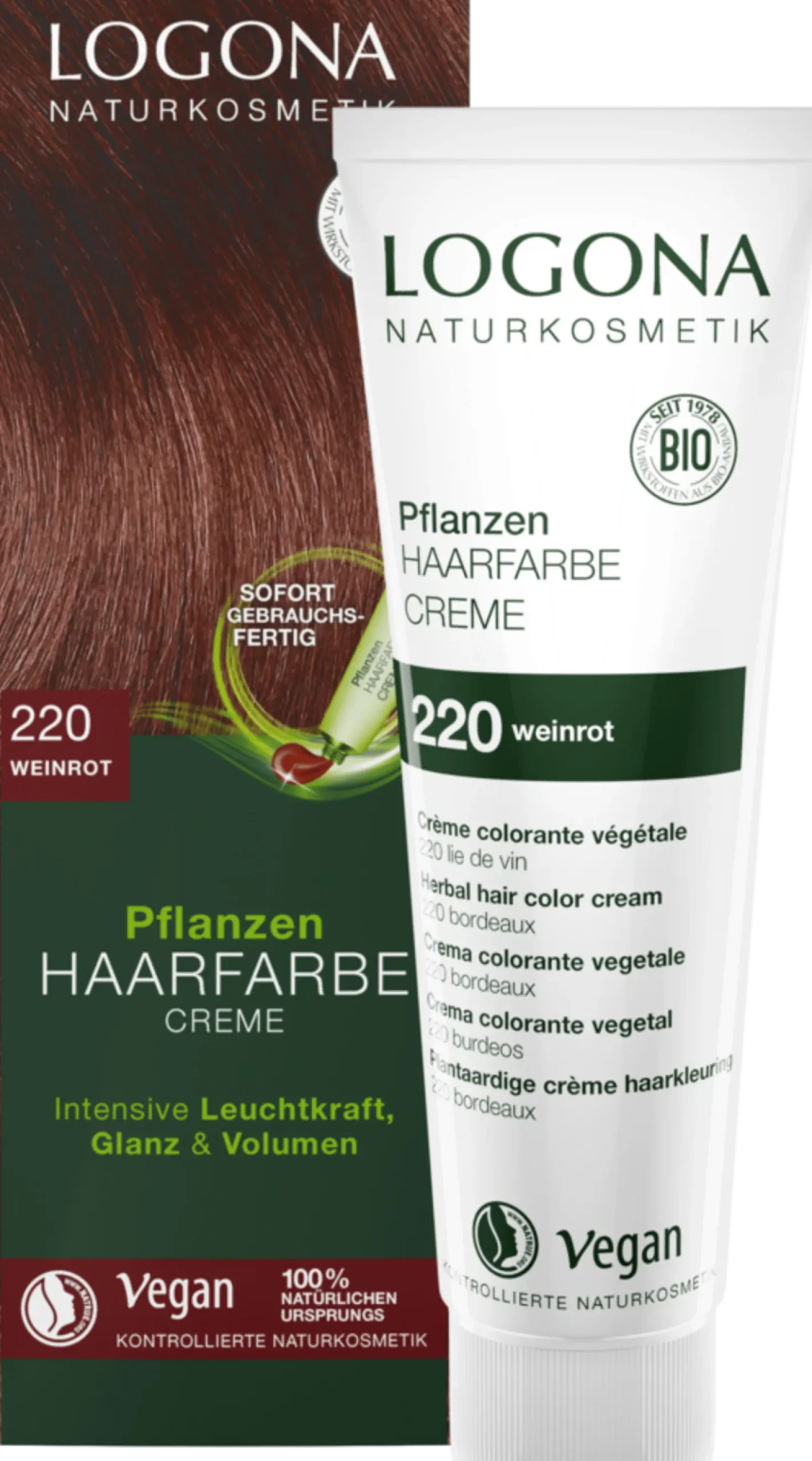 Crema Colorante Rosso Vino, 150 ml