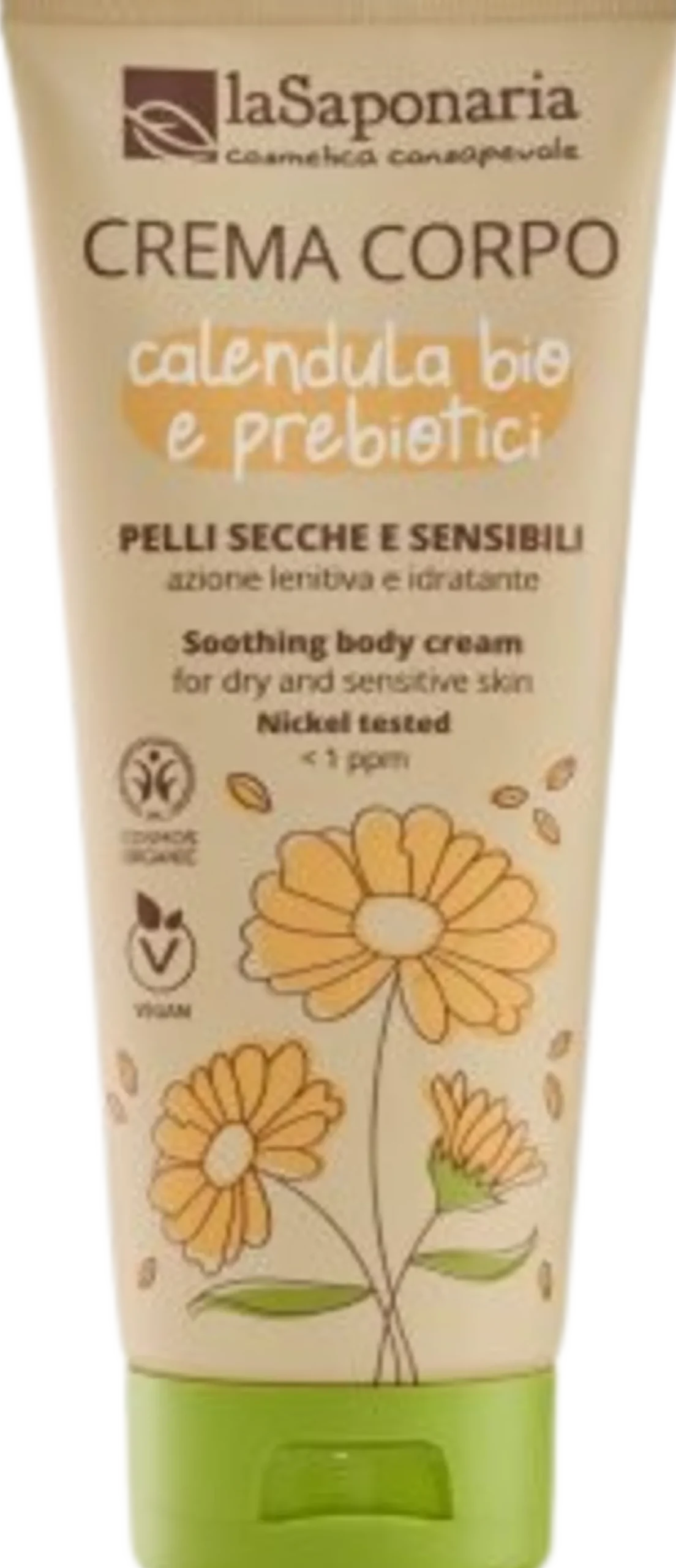 Crema Corpo Calendula Bio e Prebiotici, 200 ml