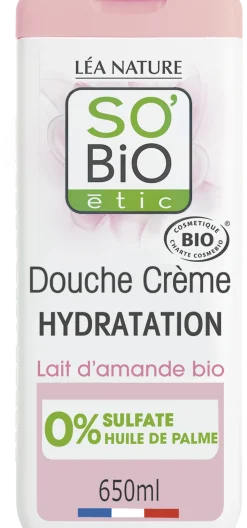Crema Doccia Idratante al Latte di Mandorle Bio, 650 ml