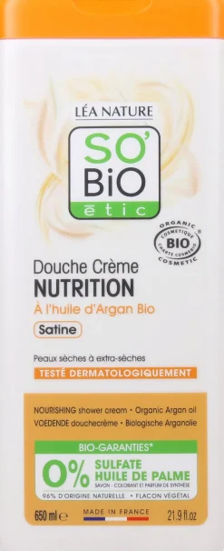 Crema Doccia Nutriente all'Olio di Argan, 650 ml