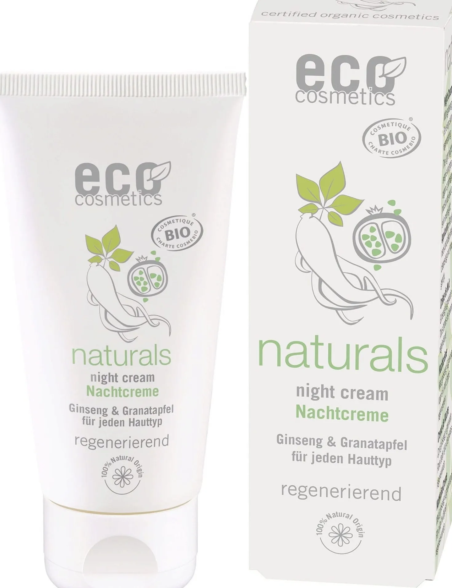Crema Notte Gingeng & Melograno, 50 ml