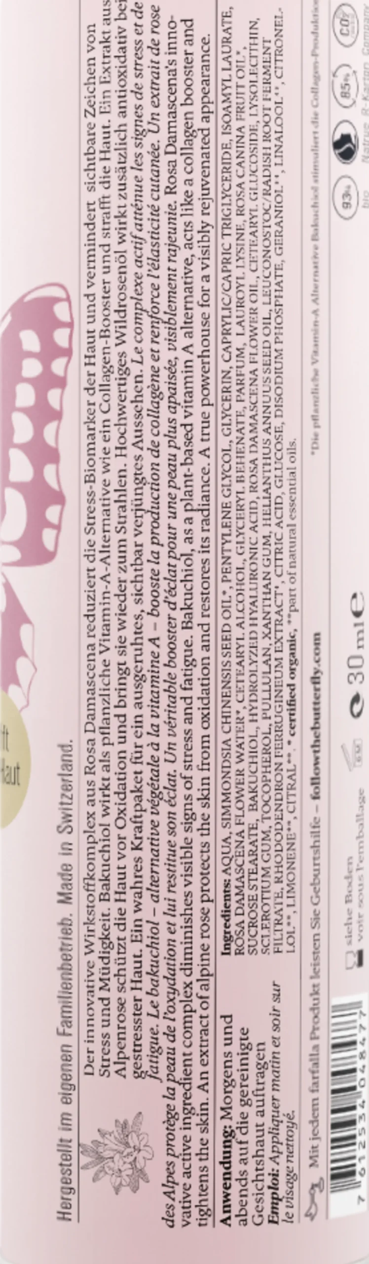 Crema Viso Antiage Rosa Alpina e Vitamina A+, 30 ml