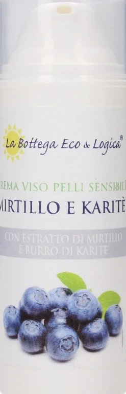 Crema Viso Pelli Sensibili Arrossate Mirtillo e Karité, 50 ml