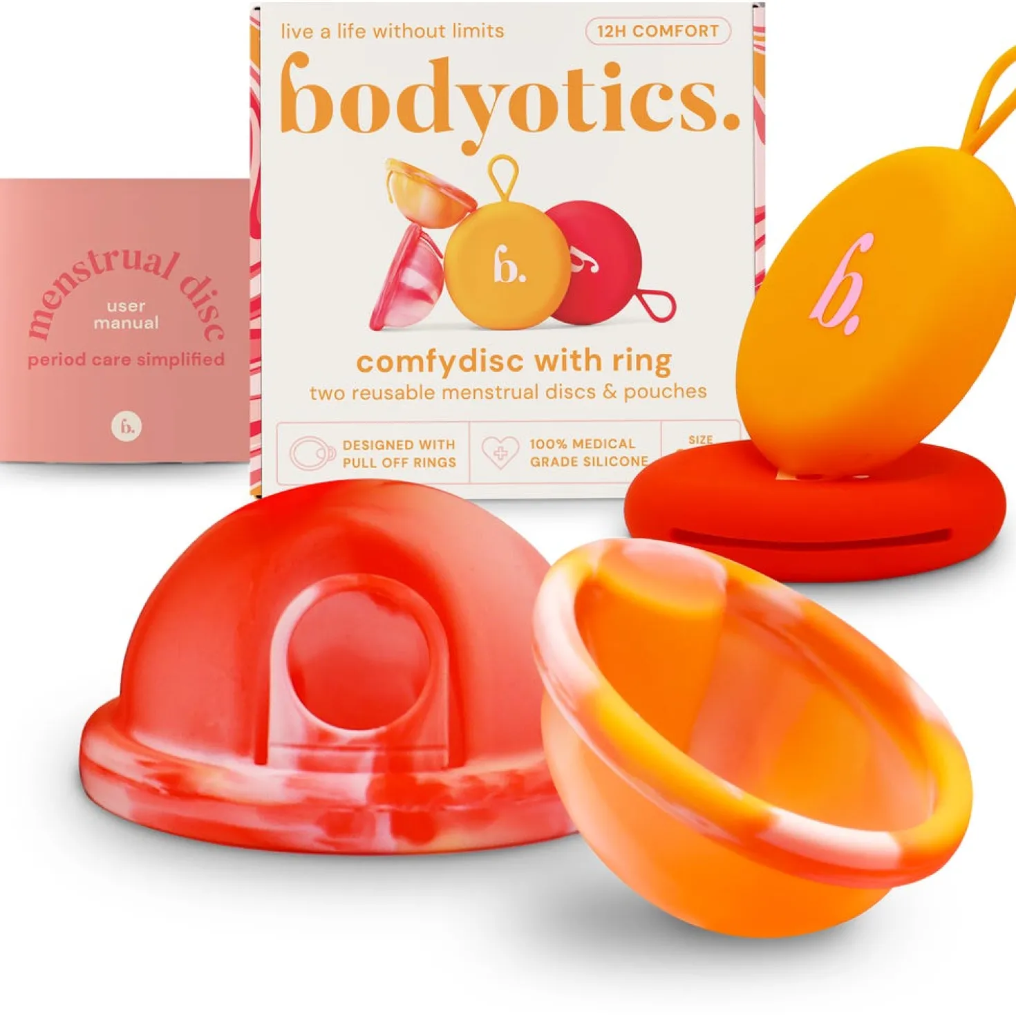 Deluxe Soft - Disco Mestruale, Orange & Pink (2 pezzi)