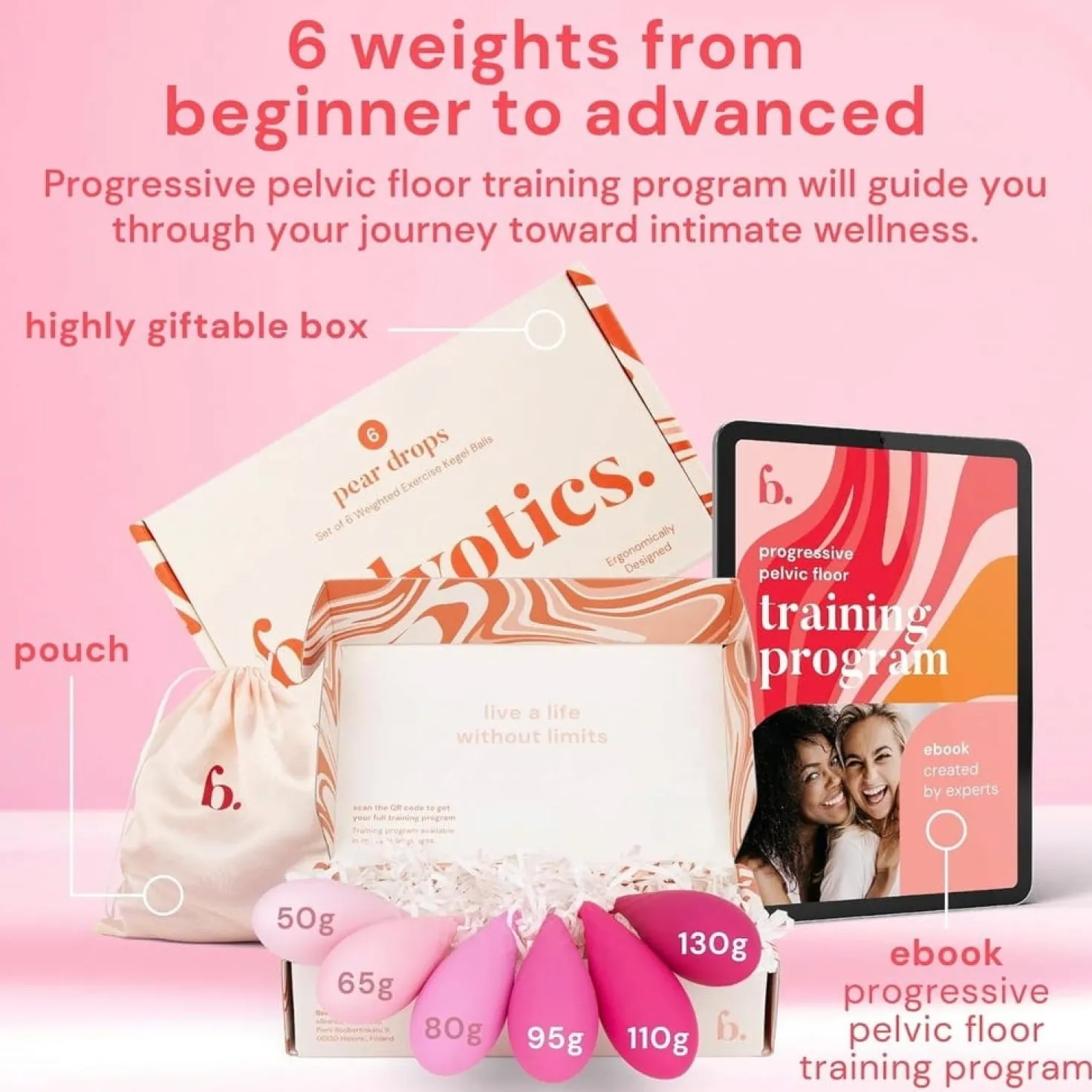 Deluxe Soft - Set di Pesi per il Pavimento Pelvico, 6 pezzi