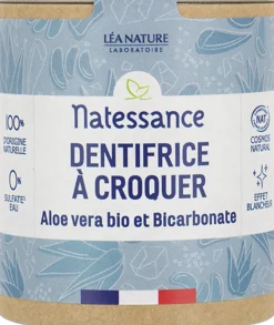 Dentifricio in Pastiglie Aloe Vera e Bicarbonato di Sodio, 80 pezzi
