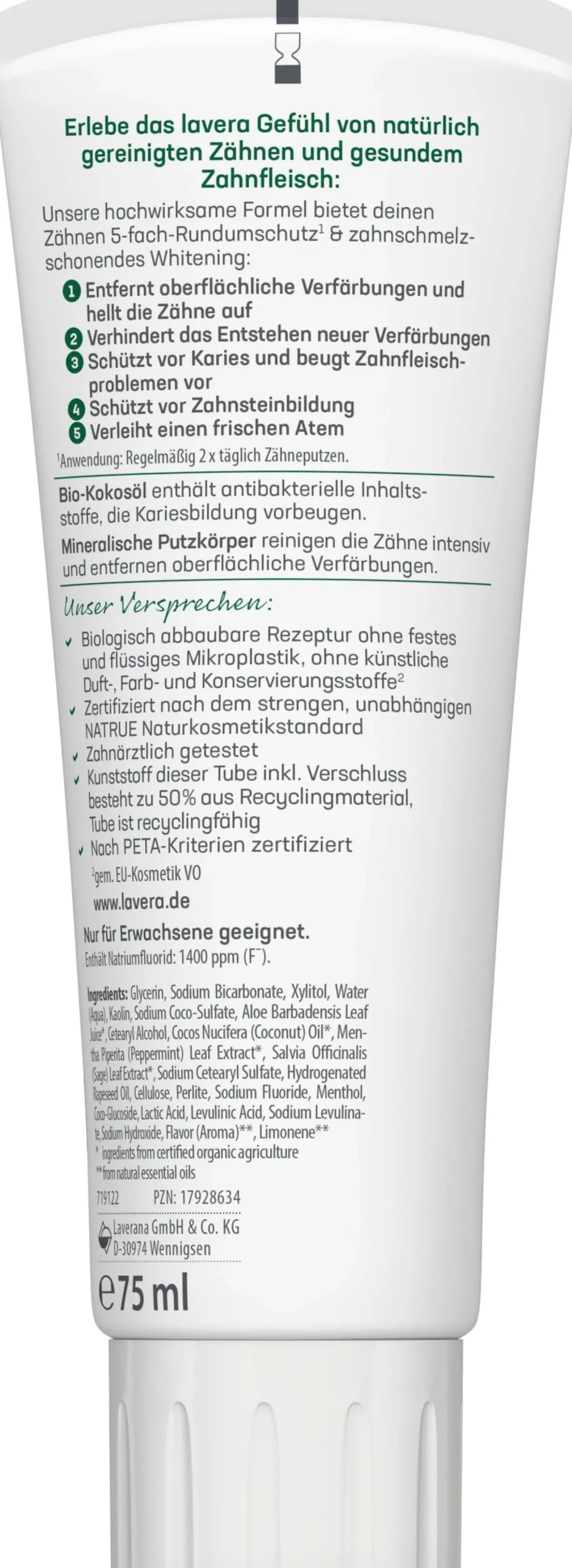 Dentifricio Sensitive Whitening, 75 ml