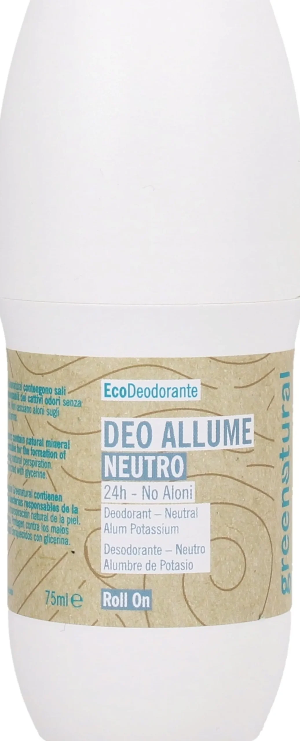Deodorante Allume di Potassio Neutro, Roll-on (75 ml)