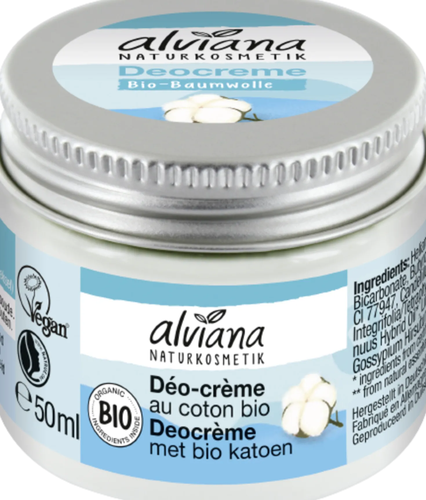 Deodorante in Crema al Cotone Bio, 50 ml