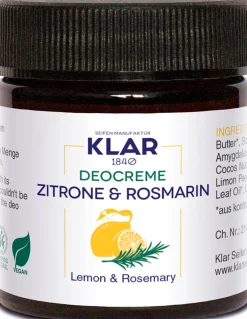 Deodorante in Crema Limone & Rosmarino, 30 ml
