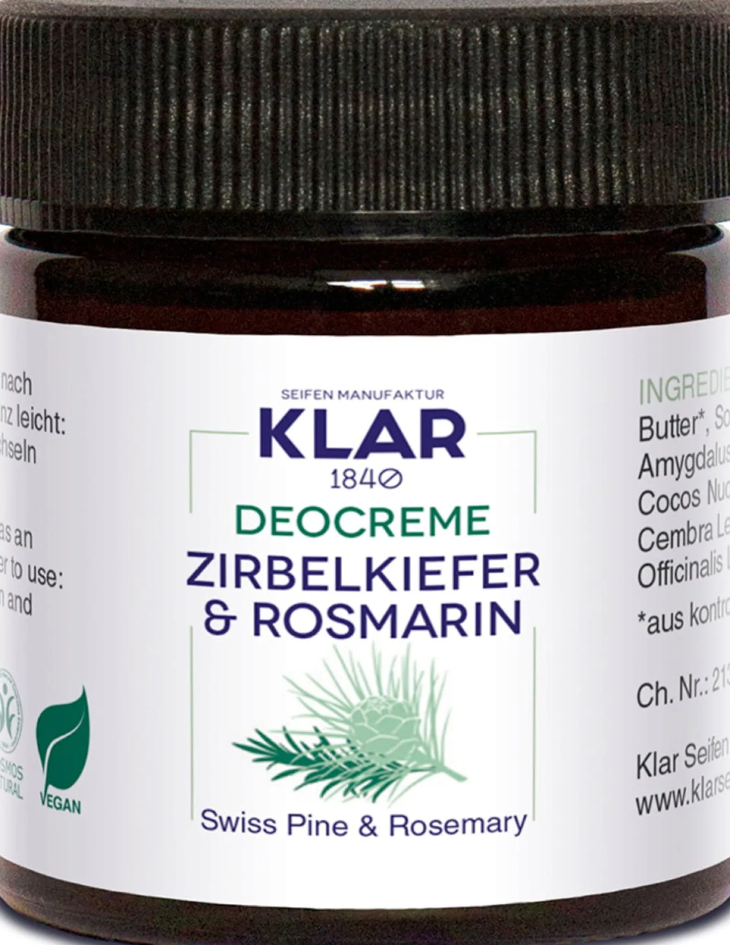 Deodorante in Crema Pino Cembro & Rosmarino, 30 ml