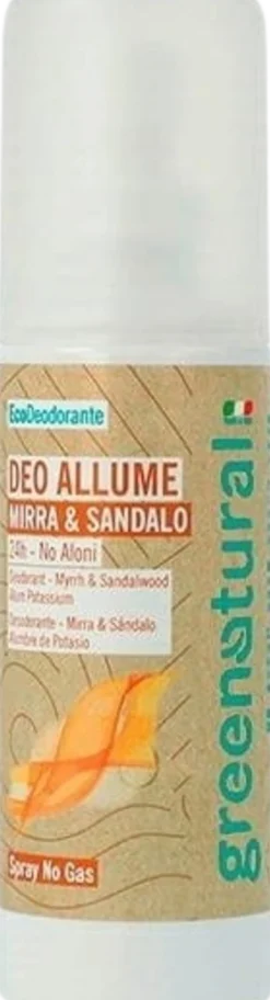 Deodorante Spray Allume di Potassio, Mirra & Sandalo, 100 ml