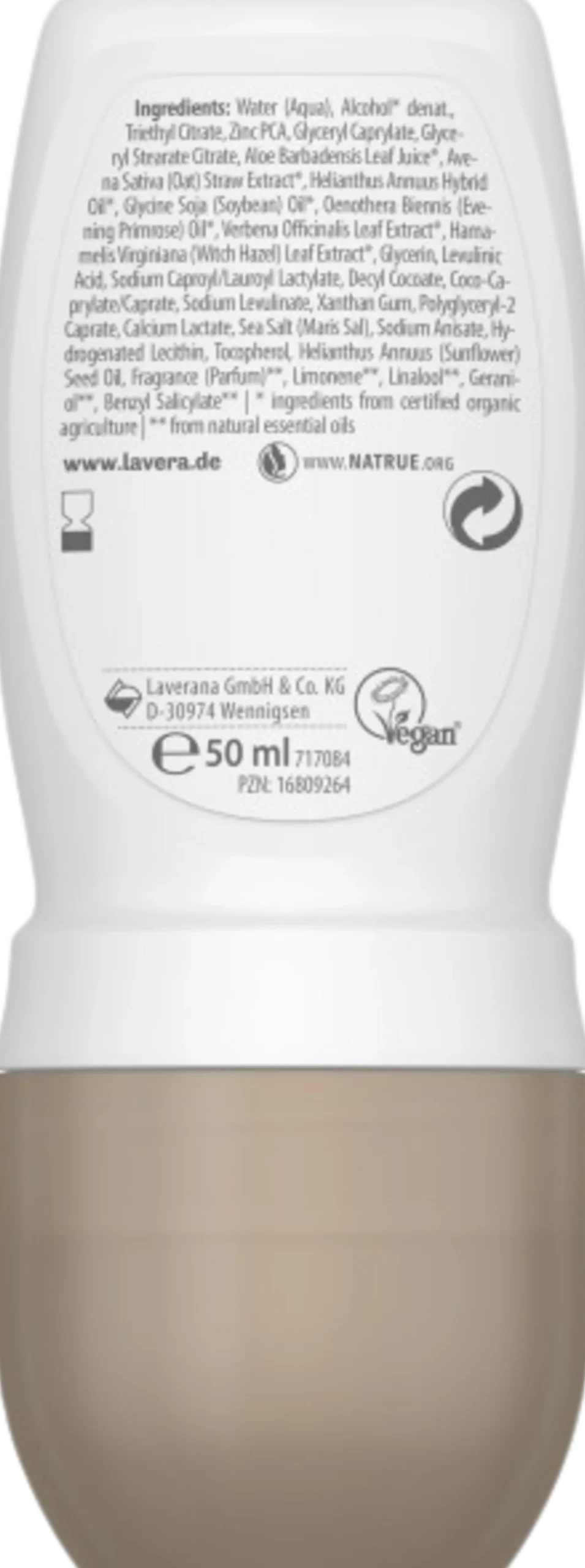 Deo Roll-on NATURAL & MILD, 50 ml