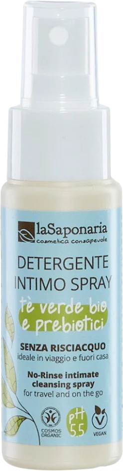 Detergente Intimo Spray Tè Verde Bio e Prebiotici, 50 ml