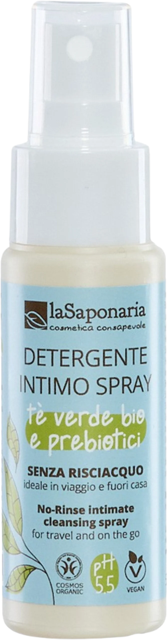 Detergente Intimo Spray Tè Verde Bio e Prebiotici, 50 ml