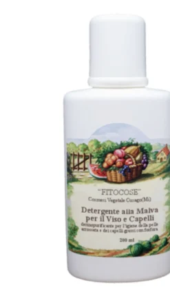 Detergente Liquido alla Malva per Viso e Capelli, 200 ml