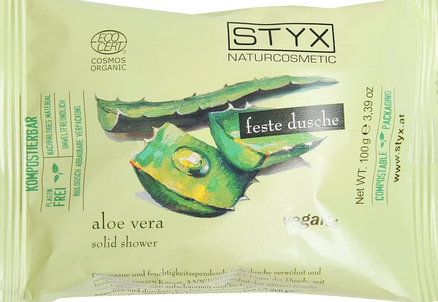 Detergente Solido Doccia all'Aloe Vera, 100 g