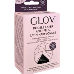 Double Layer Satin Bonnet, Black