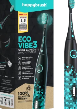 ECO VIBE 3 - Spazzolino Elettrico Nero e Menta