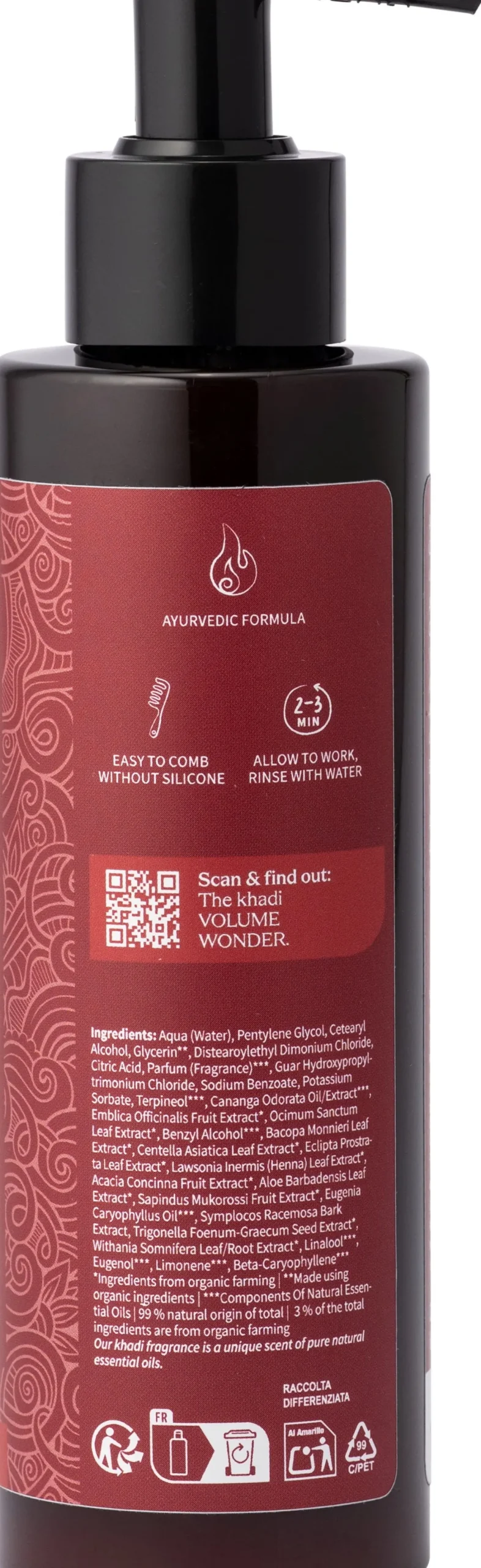 Elisir Ayurvedico - Balsamo Amla Volume, 200 ml