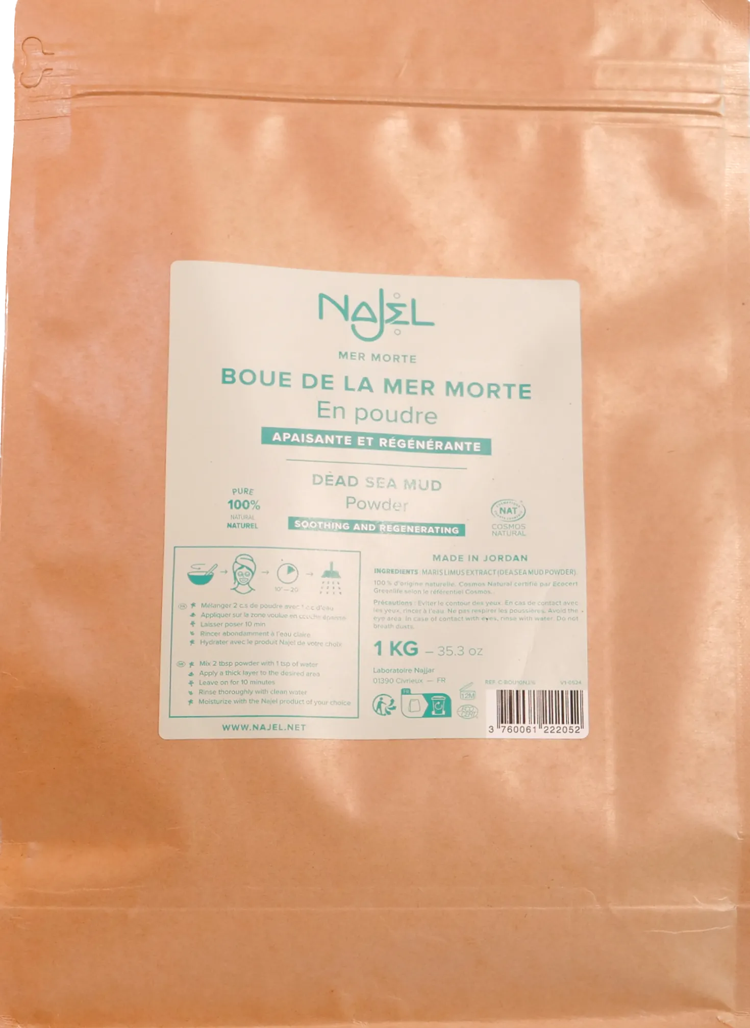 Fango del Mar Morto in Polvere, 1 kg