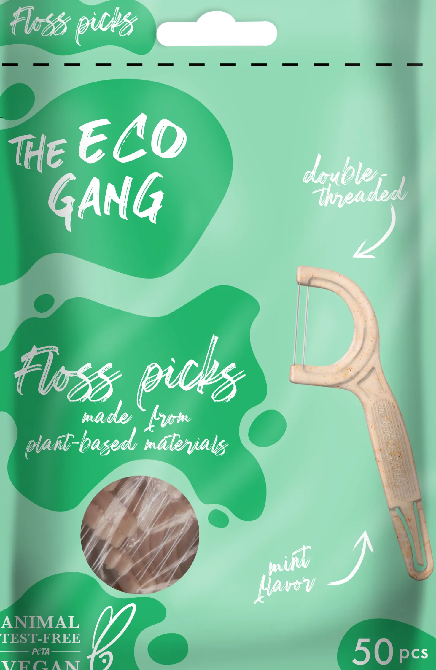 Floss Picks, Neutral (50 pezzi)