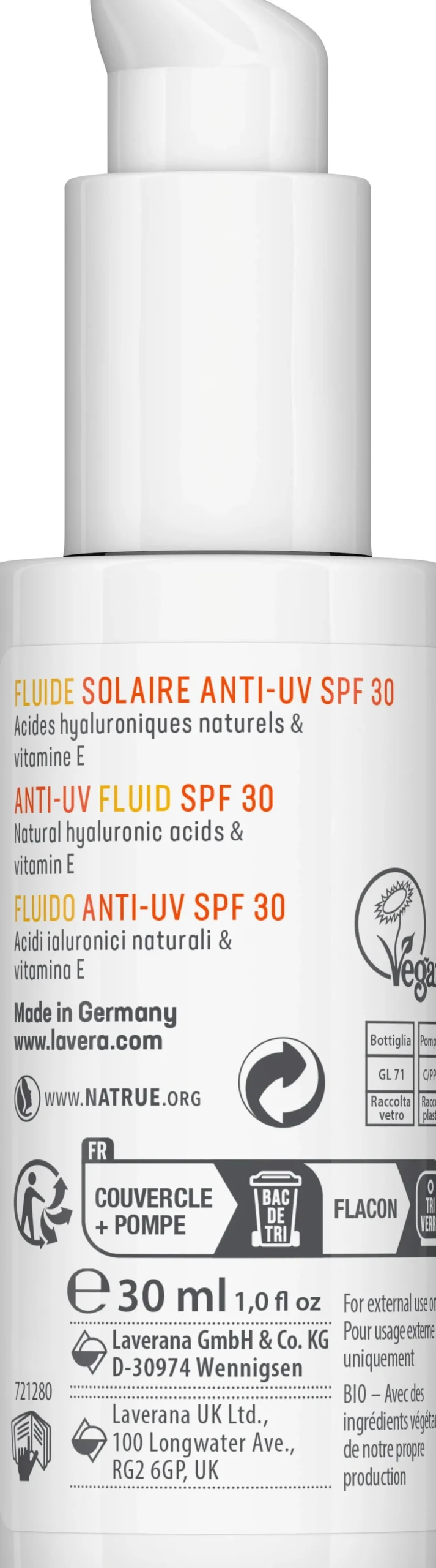 Fluido Anti-UV SPF 30, 30 ml