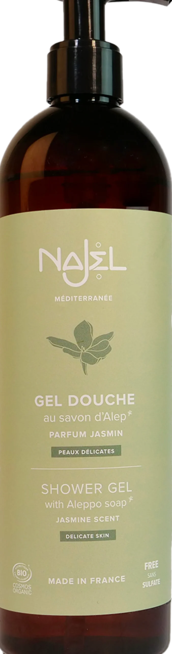 Gel Doccia al Sapone di Aleppo + Gelsomino, 500 ml