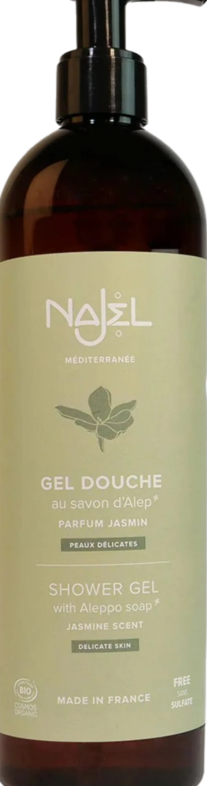 Gel Doccia al Sapone di Aleppo + Gelsomino, 500 ml