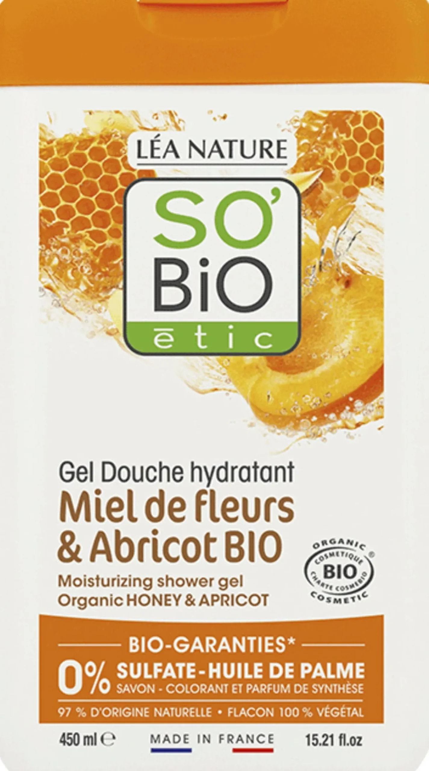 Gel Doccia Miele e Albicocca, 450 ml