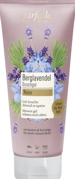 Gel Doccia Rilassante alla Lavanda di Montagna, 200 ml