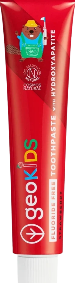 geoKIDS Fluoride Free Toothpaste Strawberry & Hydroxyapatite, 75 ml