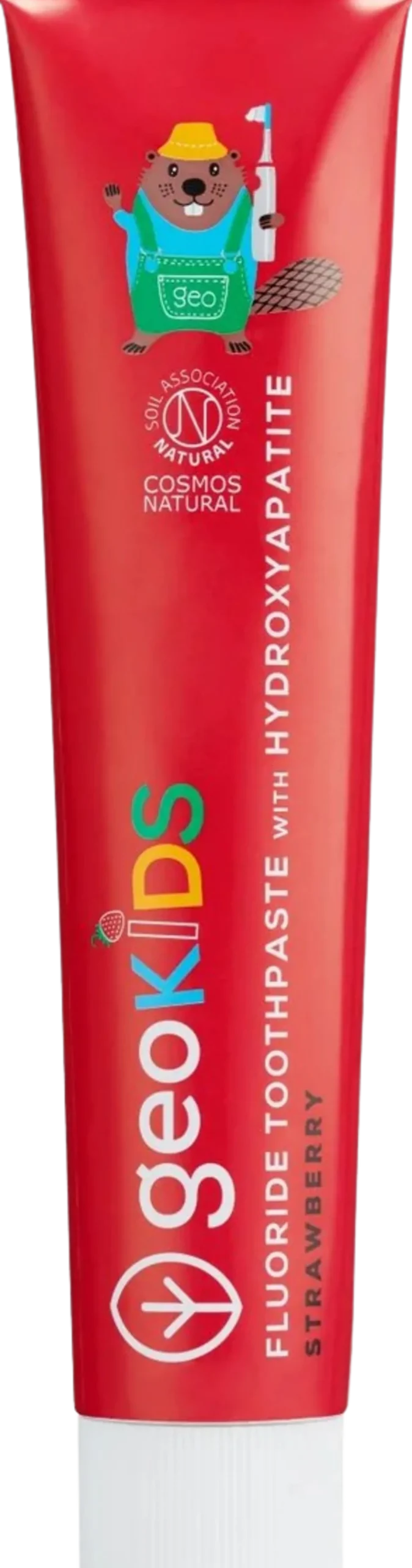 geoKIDS Fluoride Toothpaste Strawberry & Hydroxyapatite, 75 ml