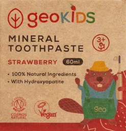 geoKIDS Mineral Toothpaste Strawberry & Hydroxyapatite, 50 ml