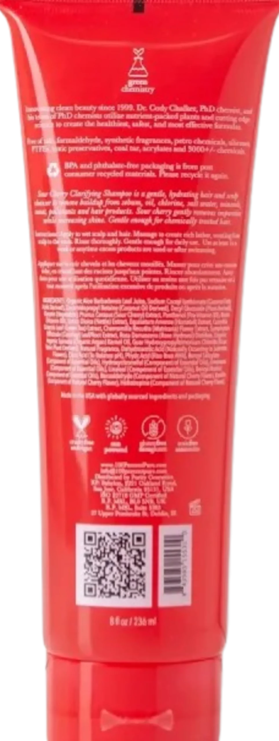 Glossy Locks Sour Cherry Clarifying Shampoo, 236 ml