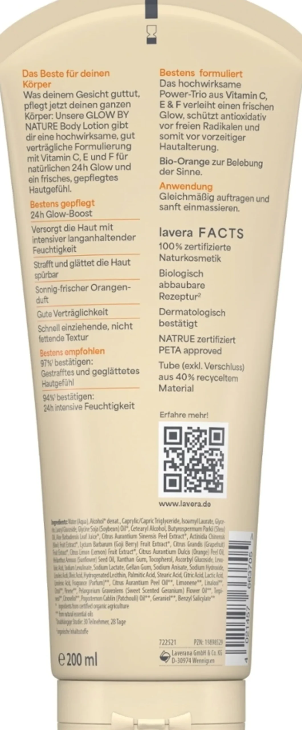 Glow by Nature Lozione Corpo, 200 ml