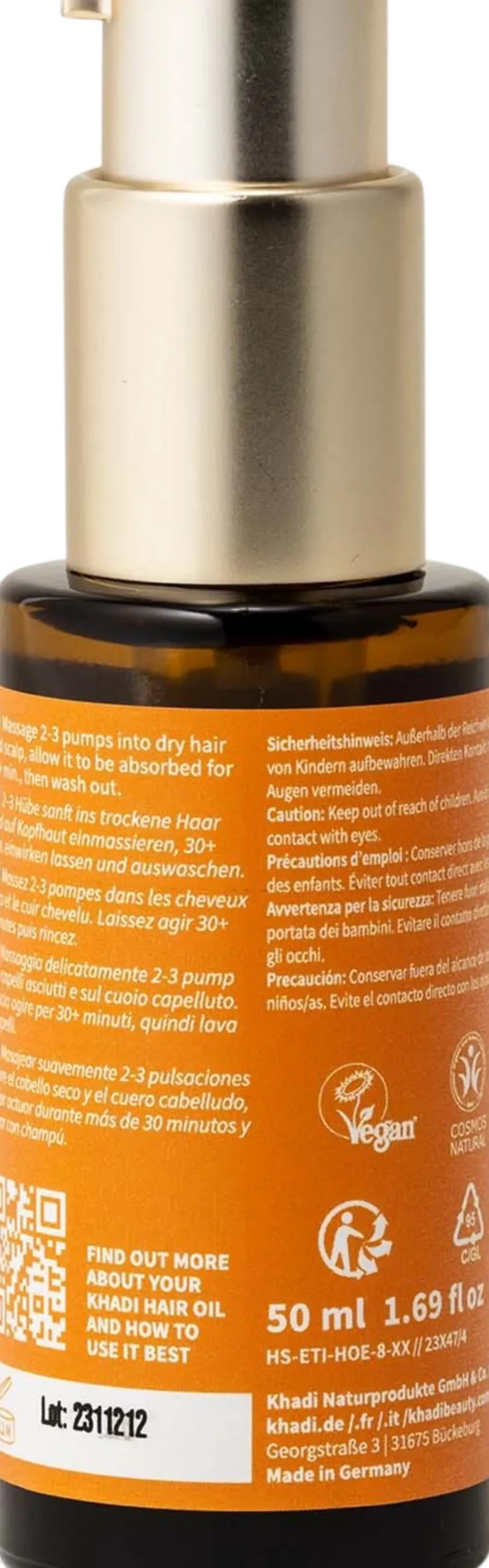 Hair Oil Vitality Grow, 50 ml