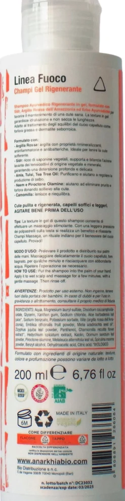 HAIR SHOCK Shampoo Gel Rigenerante, 200 ml