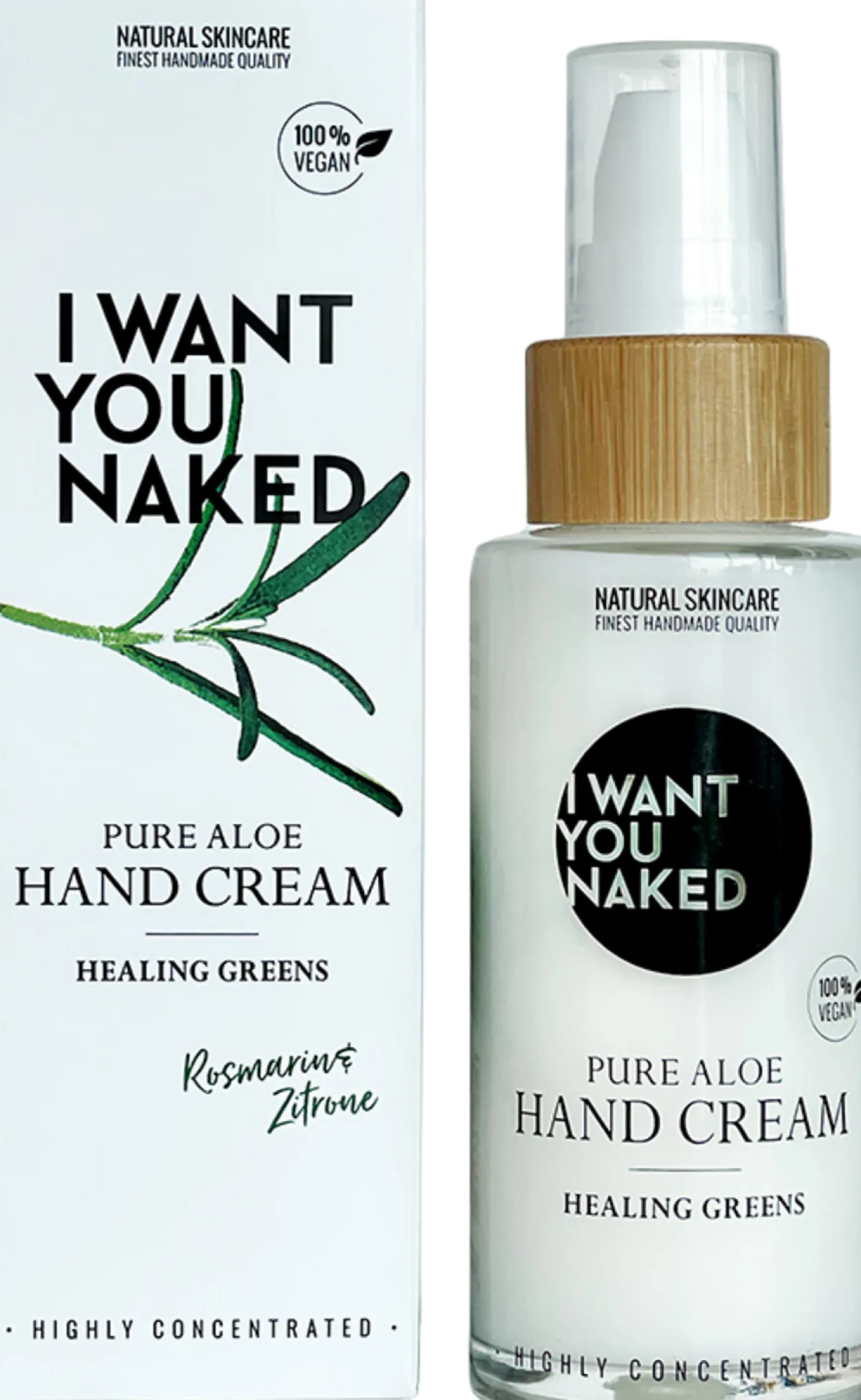 Healing Greens Pure Aloe Hand Cream, 50 ml