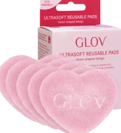 Heart Shaped Ultrasoft Reusable Pads, 5 pezzi