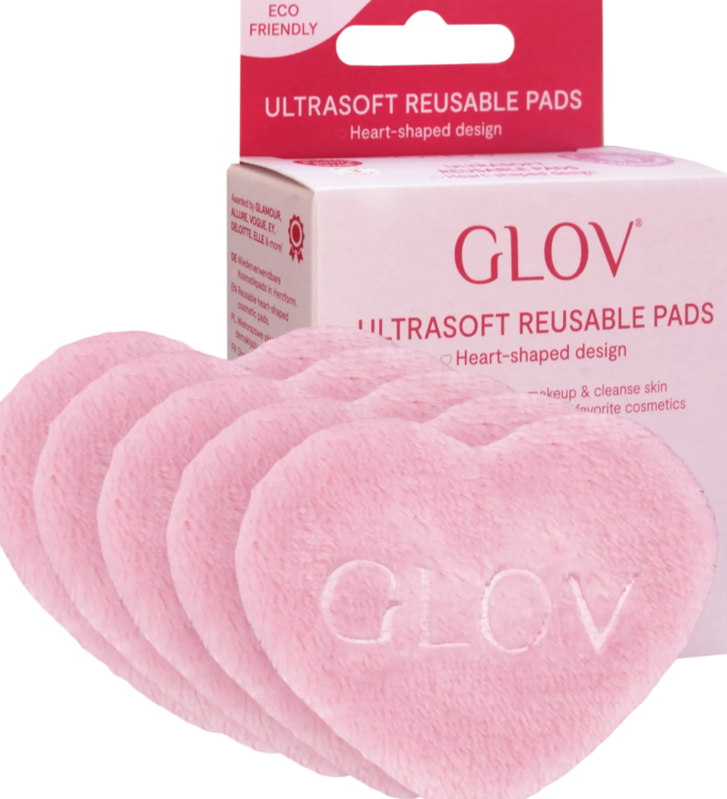 Heart Shaped Ultrasoft Reusable Pads, 5 pezzi