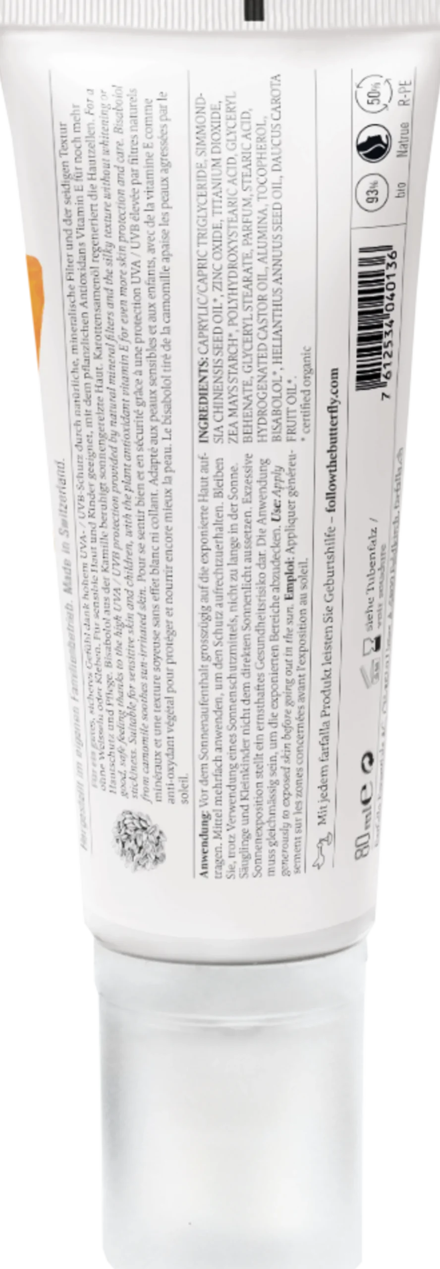 High Protection E+ Sun Cream SPF 50, 80 ml